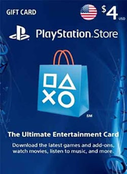 $4 USD PlayStation Gift Card PSN USA