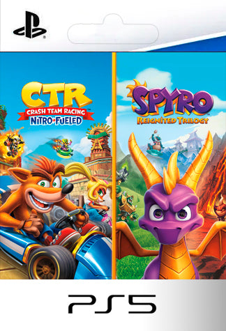 Crash Team Racing Nitro Fueled + Spyro Game Bundle PS5