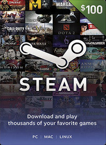 $100 USD Steam Wallet Gift Card GLOBAL - Chilecodigos