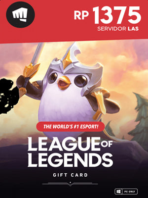 1375 Riot Points LOL Gift Card LAN / LAS - Chilecodigos