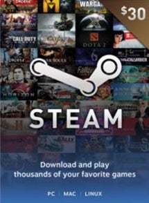 $30 USD Steam Wallet Gift Card GLOBAL - Chilecodigos