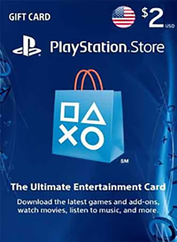 $2 USD PlayStation Gift Card PSN USA