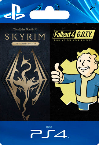 Skyrim Special Edition + Fallout 4 GOTY Bundle ESPAÑOL PS4