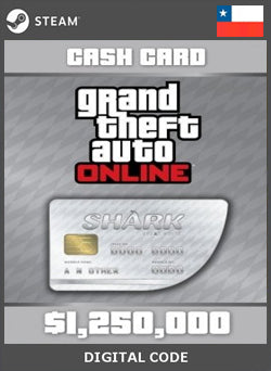 Grand Theft Auto Online Great White Shark Cash Card $1.250.000 GLOBAL STEAM - Chilecodigos